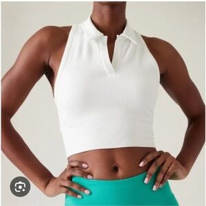 Athleta Aurora Seamless Crop Polo Tank
